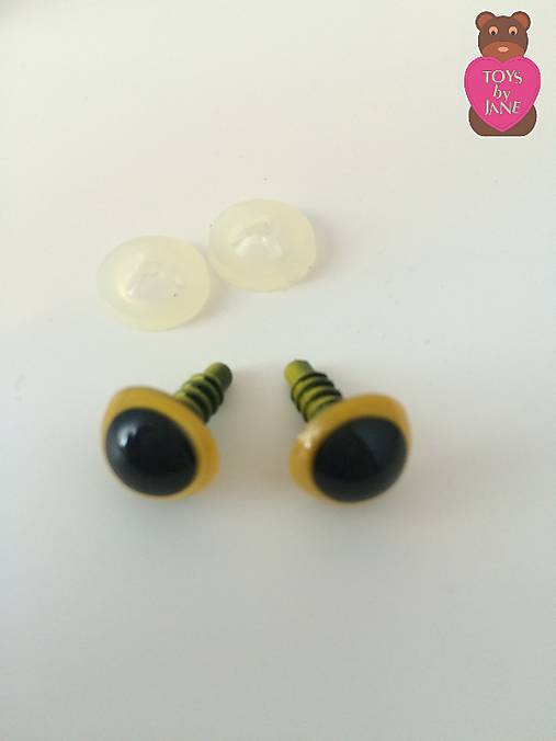Komponenty - Bezpečnostné oči - žlté 12mm - 6250872_