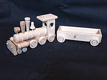 Hračky - drevený vlak z vagónom - 6248869_