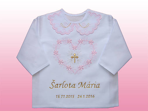 Detské oblečenie - košielka na krst s menom - 6255891_