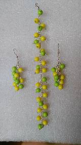 Sady šperkov - Zelenožltý setík - 6262744_