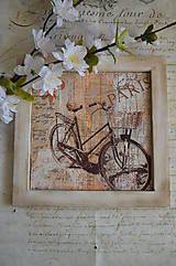 Dekorácie - Obrázok Retro bicykel Paris - 6264514_