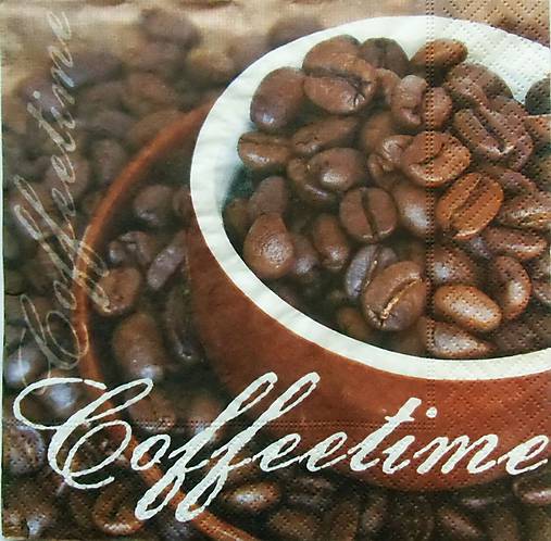  - S576 - Servítky - Coffee time, káva, zrno - 6266558_
