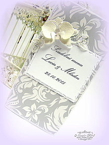 Papiernictvo - Svadobné menu "Krásna neha orchidey" - 6267129_