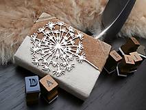 Papiernictvo - kožený zápisník Mini Dandelion - 6272600_