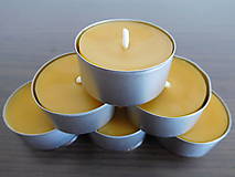 Sviečky - Čajová sviečka - včelí vosk - 6284495_