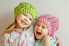 Detské čiapky - Jarná zelená  - 6291127_