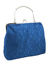 Kabelky - Spoločenská dámská čipková kabelka modrá 0976A6 - 6304722_