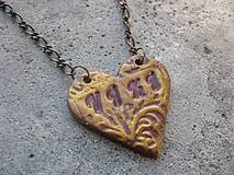 Náhrdelníky - Meno v srdci - náhrdelník (Viki č.1488 -AKCIA) - 6304485_