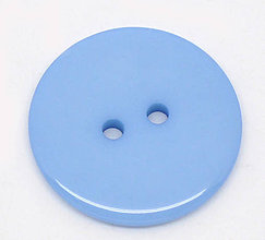 Galantéria - Plastový gombík 23mm modrý - 6303541_