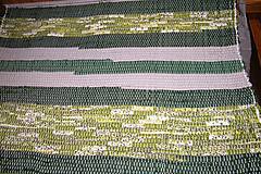 Úžitkový textil - Tkaný zelený koberec - 6312324_
