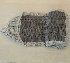 Detský textil - háčkovaný fusačik pre novorodenca - 6316543_