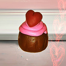Hračky - Muffin/cupcake hračka (srdiečkový) - 6318909_