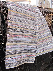 Úžitkový textil - KOBEREC tkaný 70x300 cm Šedý mix - 6326275_