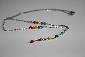 Náhrdelníky - Čakrový náhrdelník - Swarovski - hypoalergenní - 6325456_