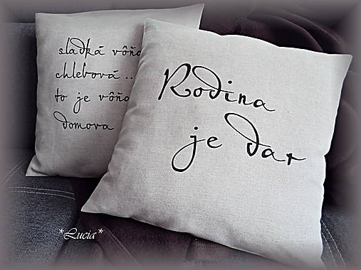Úžitkový textil - Rodina je dar - 6328336_