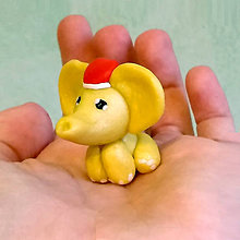 Hračky - Sladký sloník (vanilkový a vianočná čiapka) - 6333861_