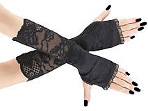 Bezprstové rukavice pre gothic šaty alebo korzet 1010