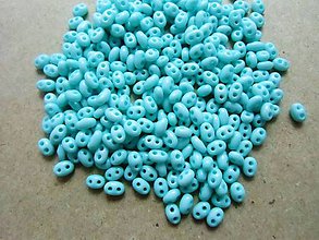 Korálky - K09 - TWIN - Preciosa - 10 g - pastelová, modrá, jemná - 6335869_