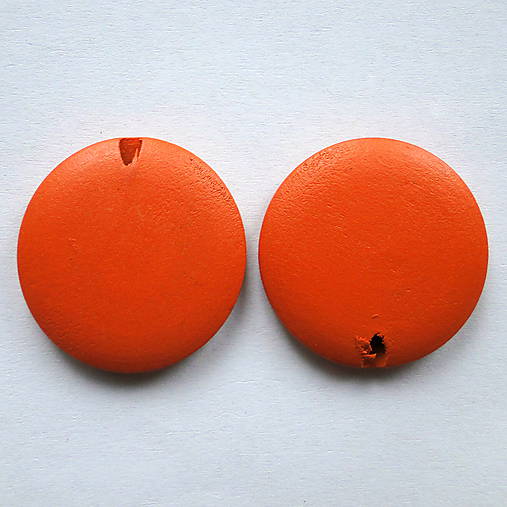 Drevené placky 2,5cm-1ks (oranžová)