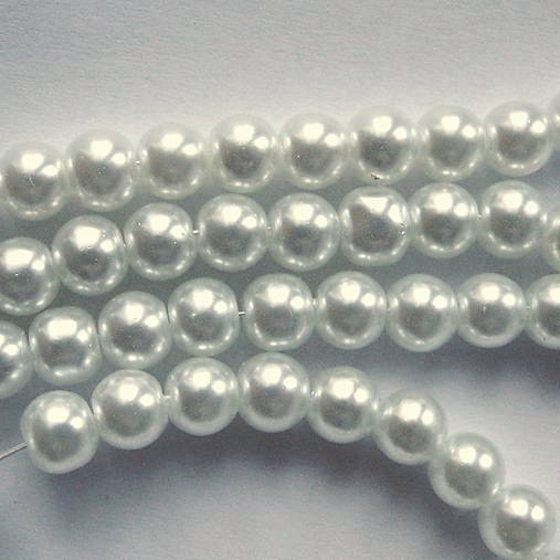 Voskované perly 6mm-30ks (biela)