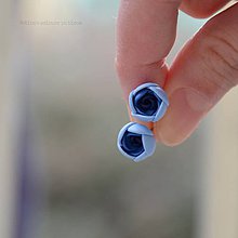 Náušnice - blue mini napichovačky II. chirurgická oceľ - 6341135_