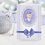 Papiernictvo - Jemná vianočná pohľadnica (snehuliačik) - 6342330_