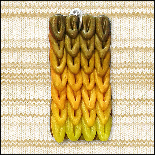 Náhrdelníky - Fake štrikovaný prívesok (Luxus) - 6342000_