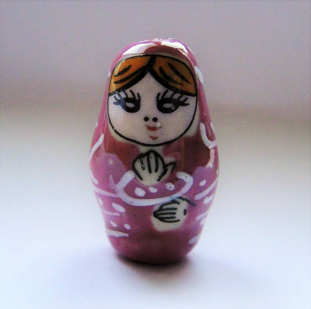 Matrioška 27x16mm-1ks (st.ružová)