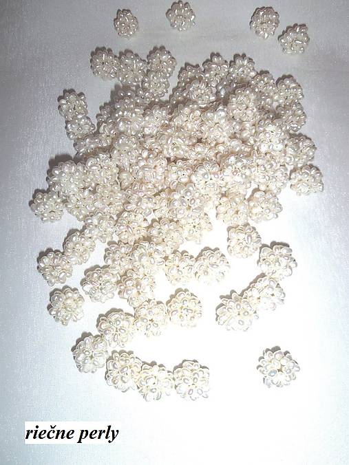 Iný materiál - perly korálik spletaný - 6345131_