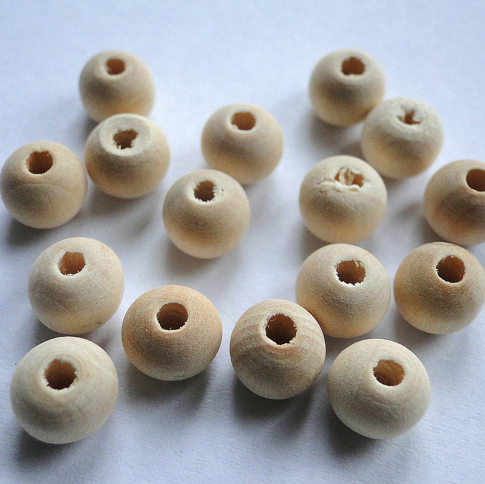 Drevené korálky nelakované (8x7mm-10ks)
