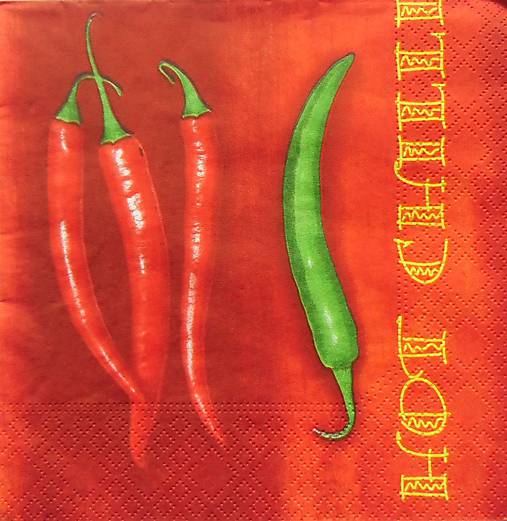  - S610 - Servítky - hot chilli, papričky, chilli peppers - 6355813_