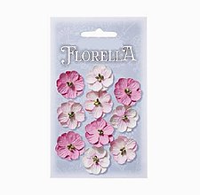 Polotovary - Florella - dekoračné kvety - ružové - 6352018_