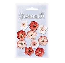 Polotovary - Florella - dekoračné kvety - broskyňa - 6352046_