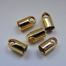 Komponenty - Koncovka 7x4mm-1ks (zlatá) - 6351777_