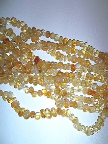 Minerály - citrín tromlovaný korálky 10ks - 6353311_
