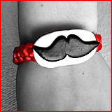 Náramky - Moustache proti urieknutiu - shamballa náramok - 6354460_