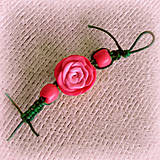 Kľúčenky - Ružička ružová - shamballa kľúčenka - 6354515_
