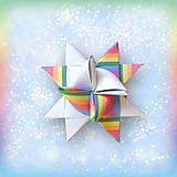 Dekorácie - Vianočná 3D hviezda z papiera dúhová - 6354892_