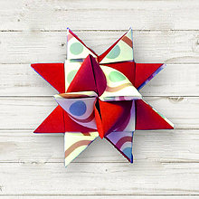 Dekorácie - Vianočná 3D hviezda z papiera geometrická (2) - 6355112_