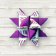 Dekorácie - Vianočná 3D hviezda z papiera geometrická (4) - 6355121_
