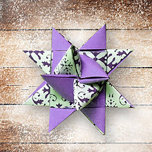 Papiernictvo - Vianočné 3D hviezdy z papiera - krajkové (5) - 6355368_