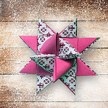 Papiernictvo - Vianočné 3D hviezdy z papiera - krajkové (3) - 6355376_
