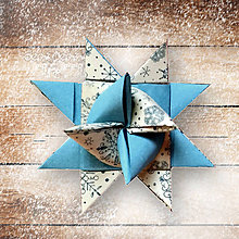 Papiernictvo - Vianočné 3D hviezdy z papiera - krajkové (4) - 6355385_