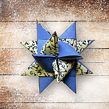 Papiernictvo - Vianočné 3D hviezdy z papiera - krajkové (1) - 6355386_