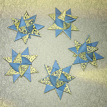 Papiernictvo - Vianočné 3D hviezdy z papiera - krajkové (skladom) - 6355388_