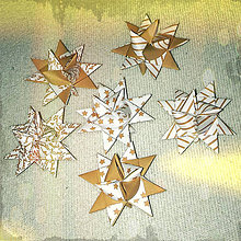 Dekorácie - (takmer) Vintage 3D hviezda z papiera - 6355438_