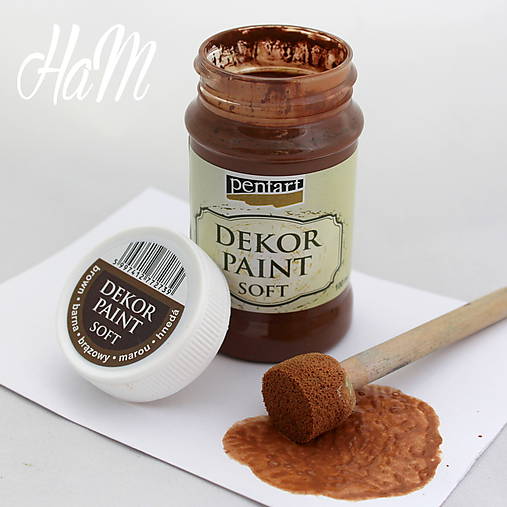 Farby-laky - Dekor Paint Soft 100ml-hnedá - 6368172_