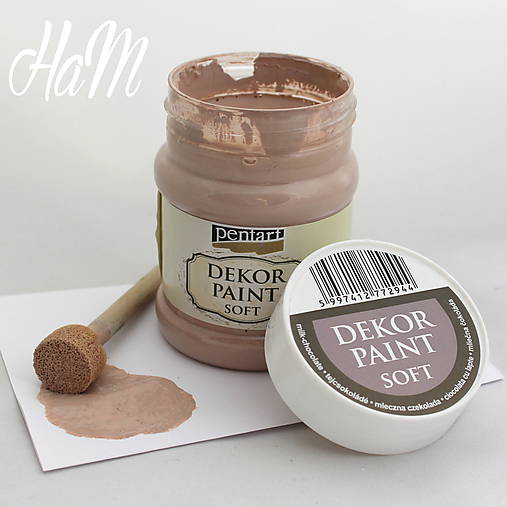Farby-laky - Dekor Paint Soft 230ml - mliečna čokoláda - 6368276_