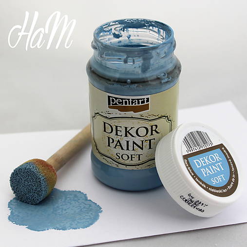  - Dekor Paint Soft 100ml- ľanová modrá  - 6368340_