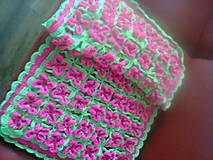 Úžitkový textil - ružovo-zelená deka - 6371269_